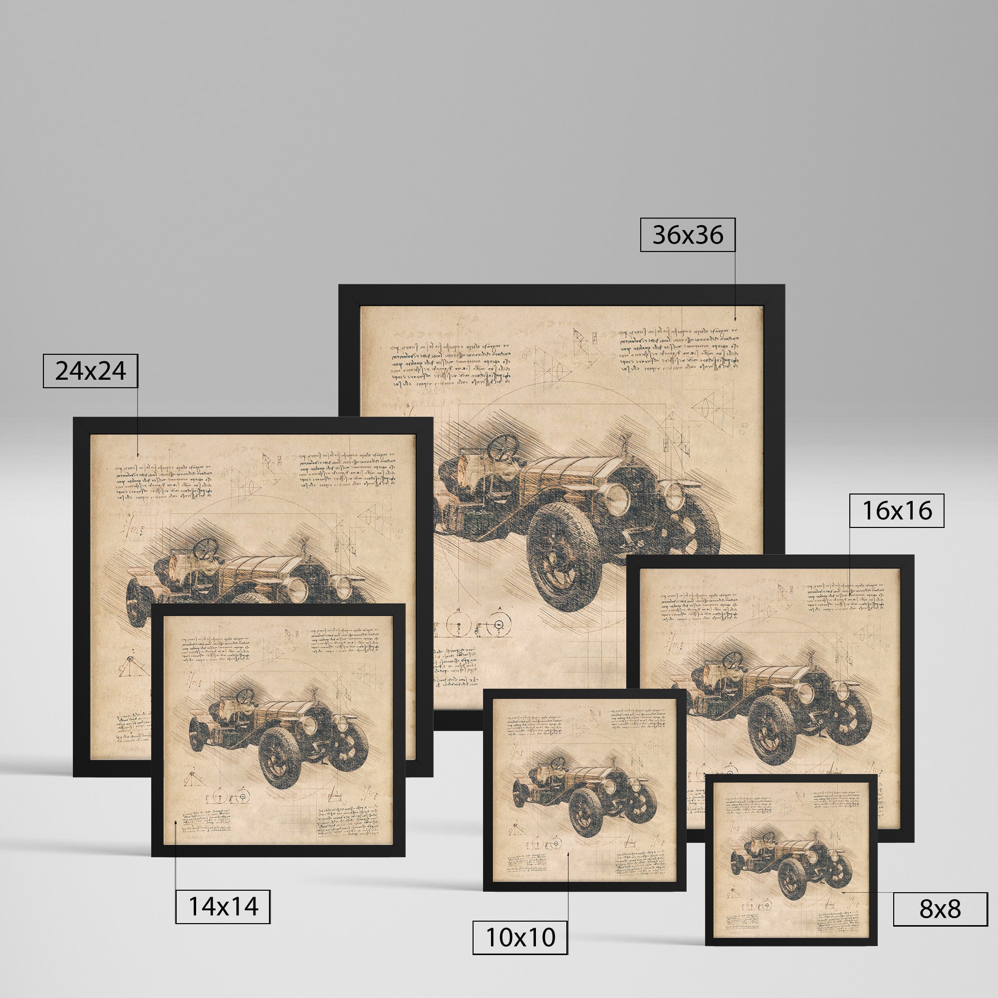 1914 Rolls-Royce Silver Ghost - Retro Car Design Framed Art Print