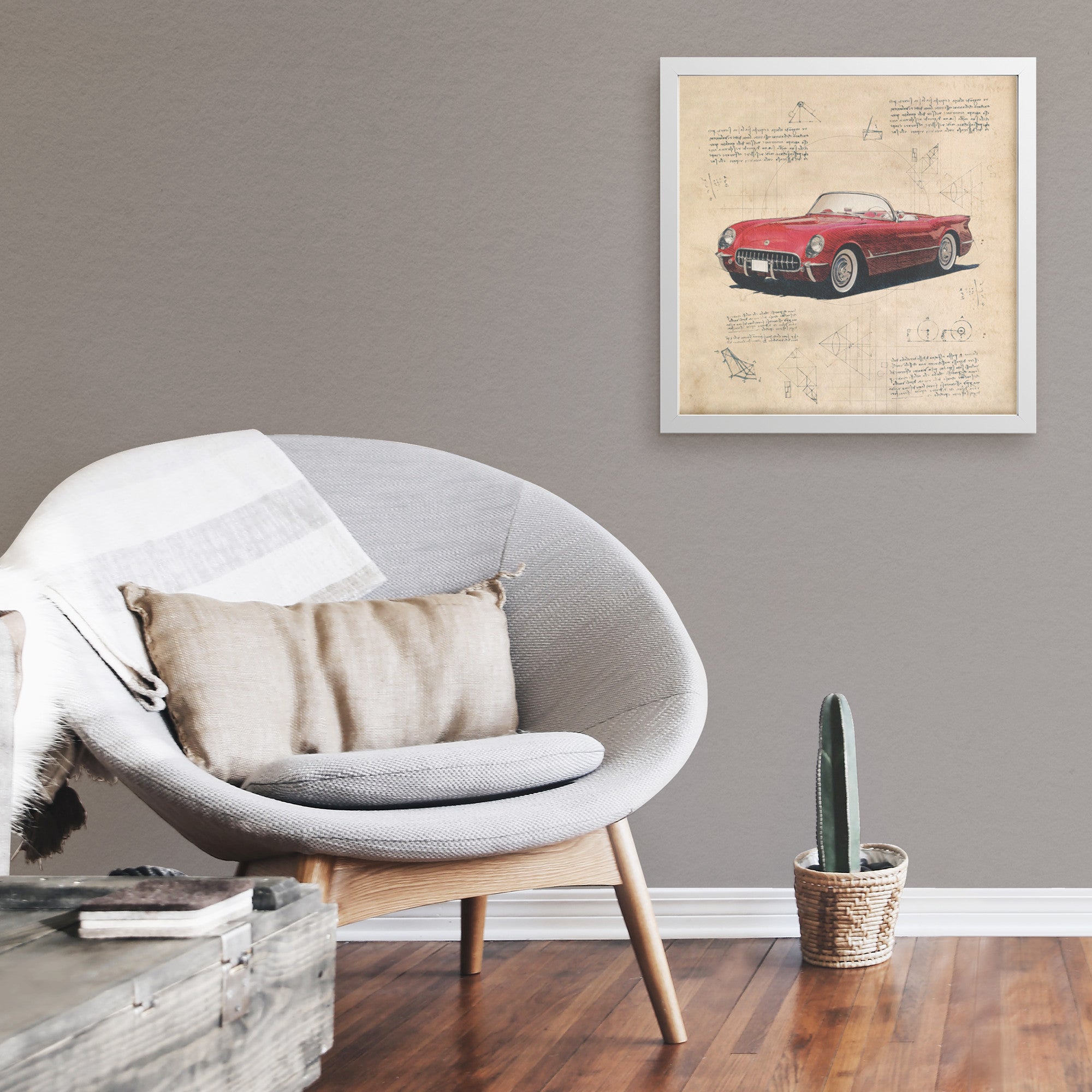 1953 Chevrolet Corvette - Retro Car Design Framed Art Print
