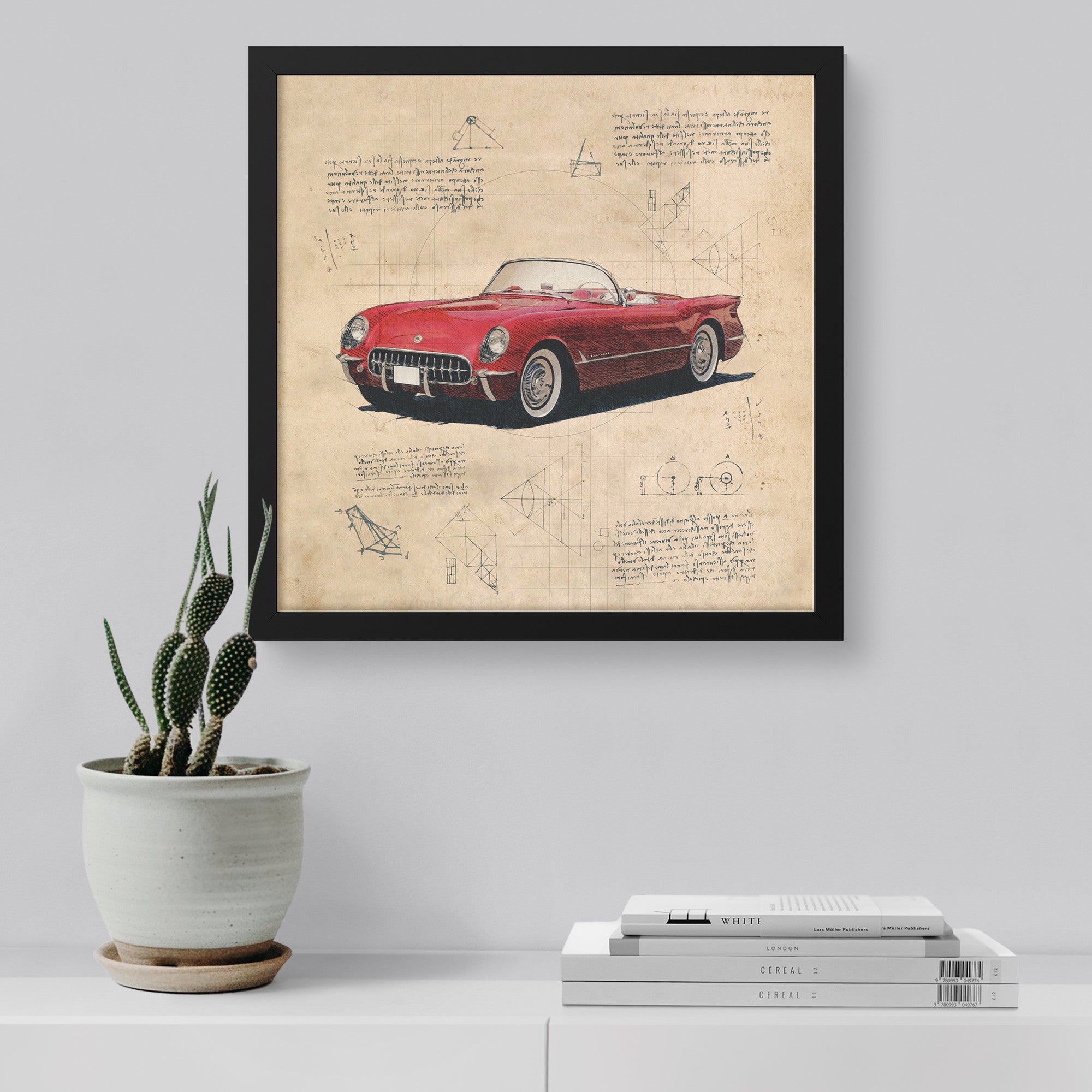 1953 Chevrolet Corvette - Retro Car Design Framed Art Print