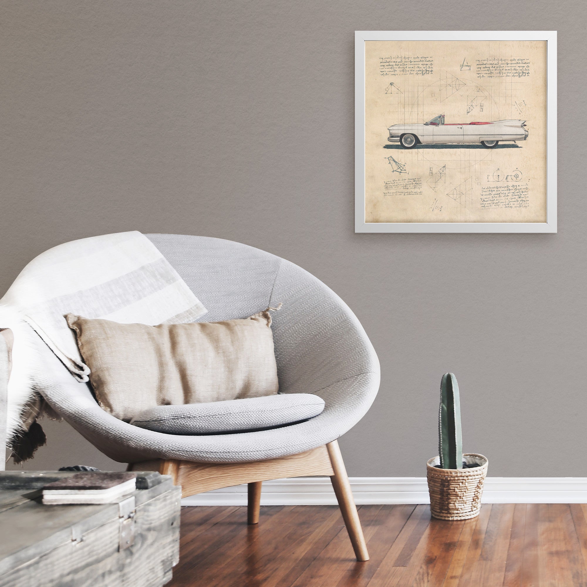 1959 Cadillac Eldorado Biarritz - Retro Car Design Framed Art Print