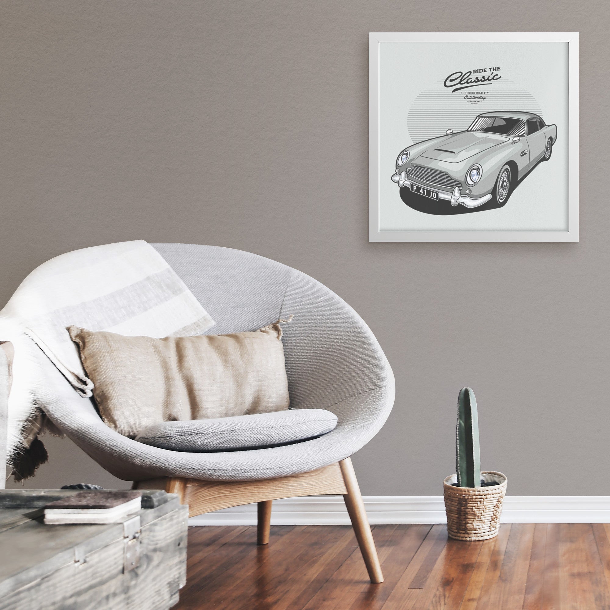 Aston Martin DB5 Framed Art - Vintage Car Print