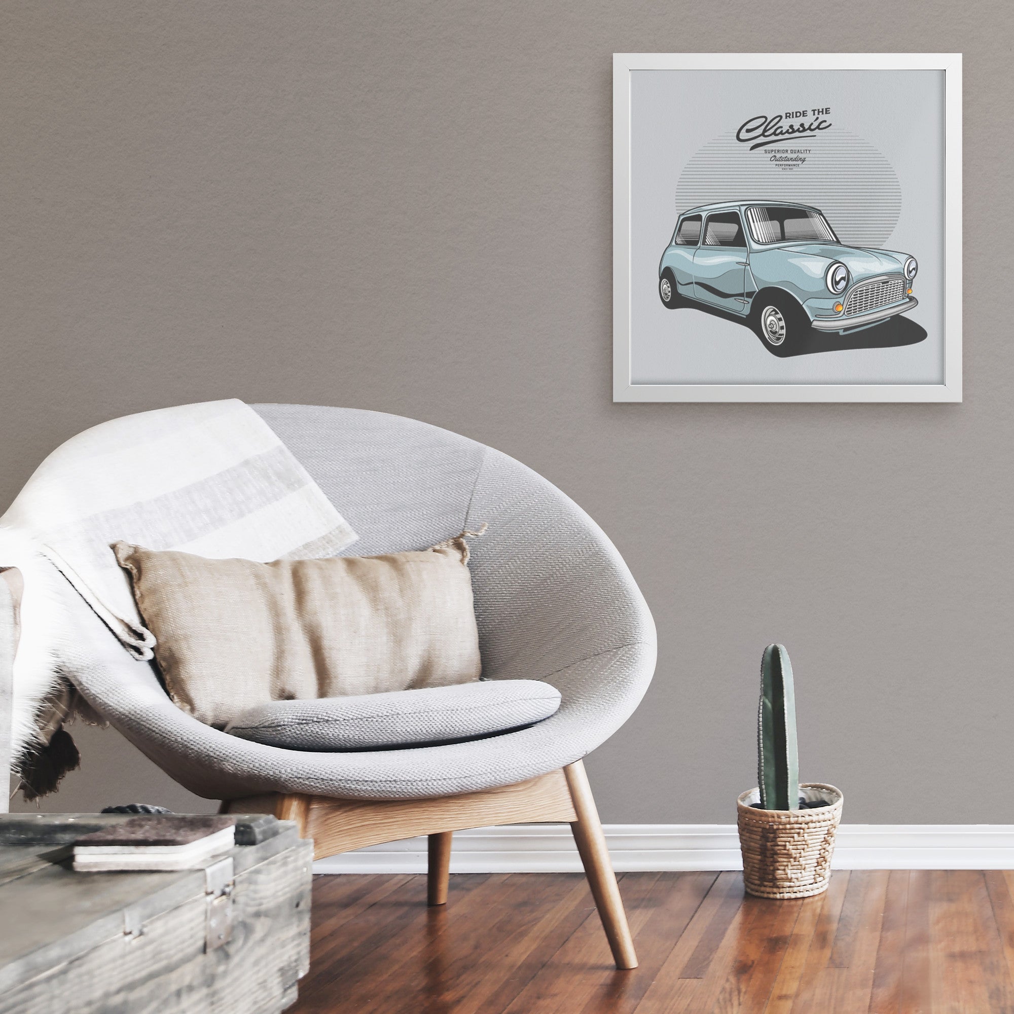 Morris Mini Minor Framed Art - Vintage Car Print