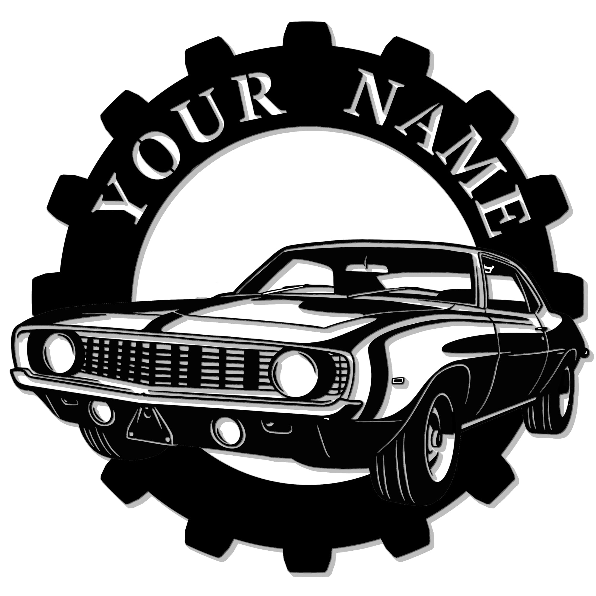 Customized 1969 Chevy Camaro Metal Wall Art Sign